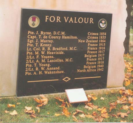 List of VC Winners on the DLI Ceremonial Stone
