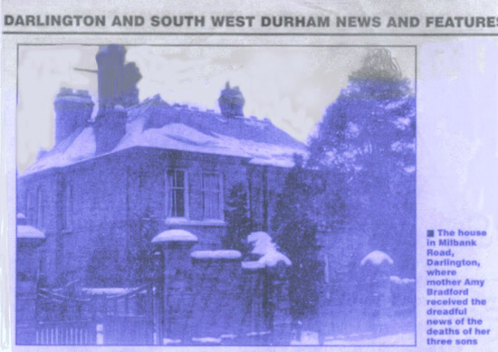 pic 'Milbanke' the Bradford's house in Milbank Road, Darlington