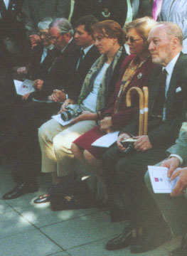 Official pic of civilian guests awaiting ceremony of unveiling of the V C Stone