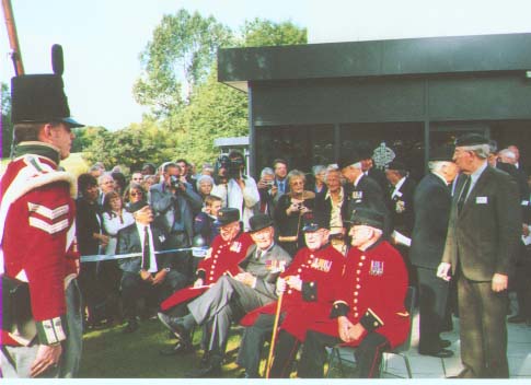 Pic of four special military guests including Captain Richard Annand VC TD the only living DLI winner of the VC
